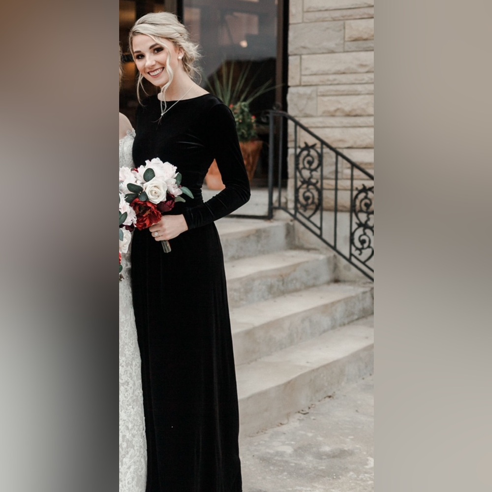 Black velvet dress
